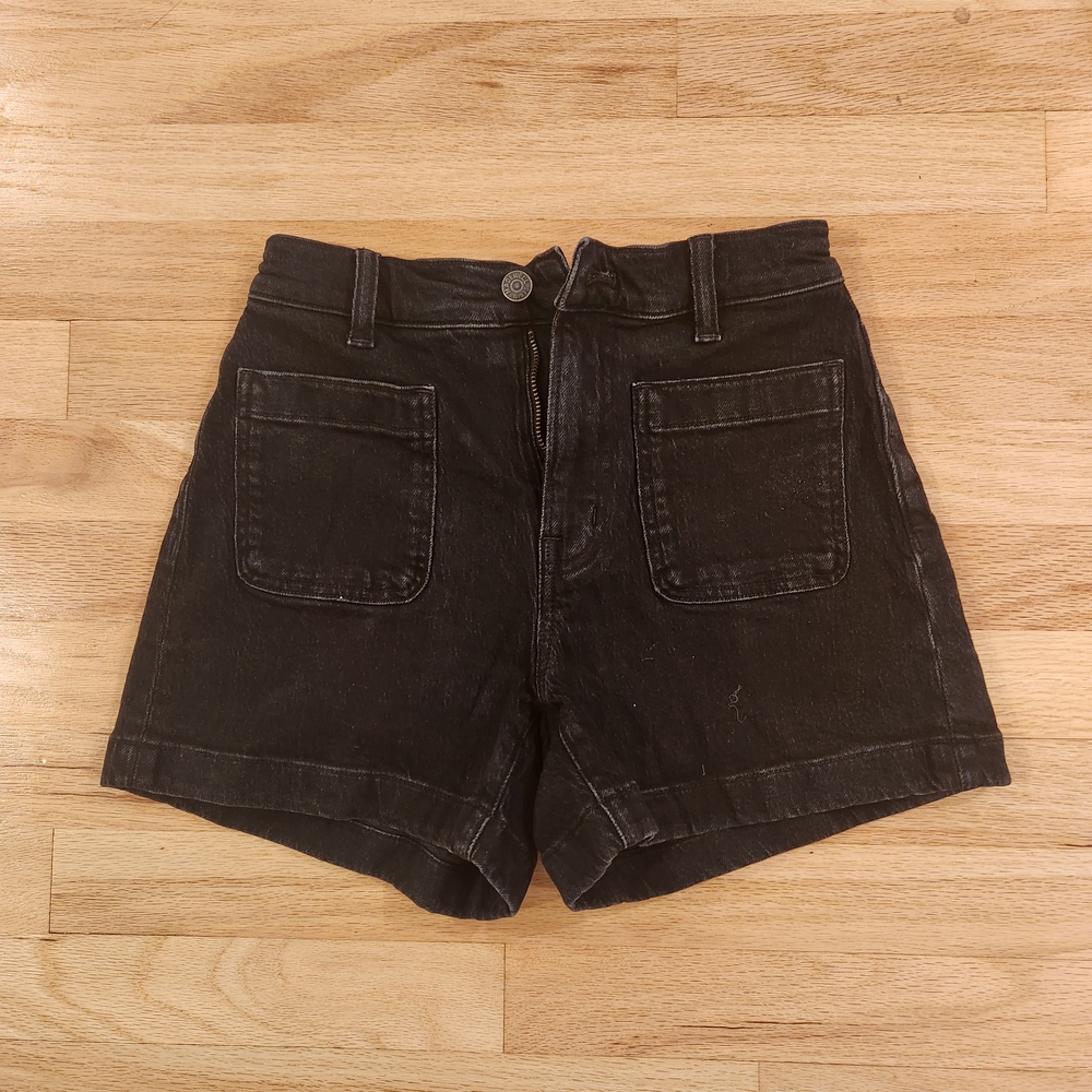 Madewell High Rise Sailor Denim Shorts Sz 23 But Fits Like Sz 26